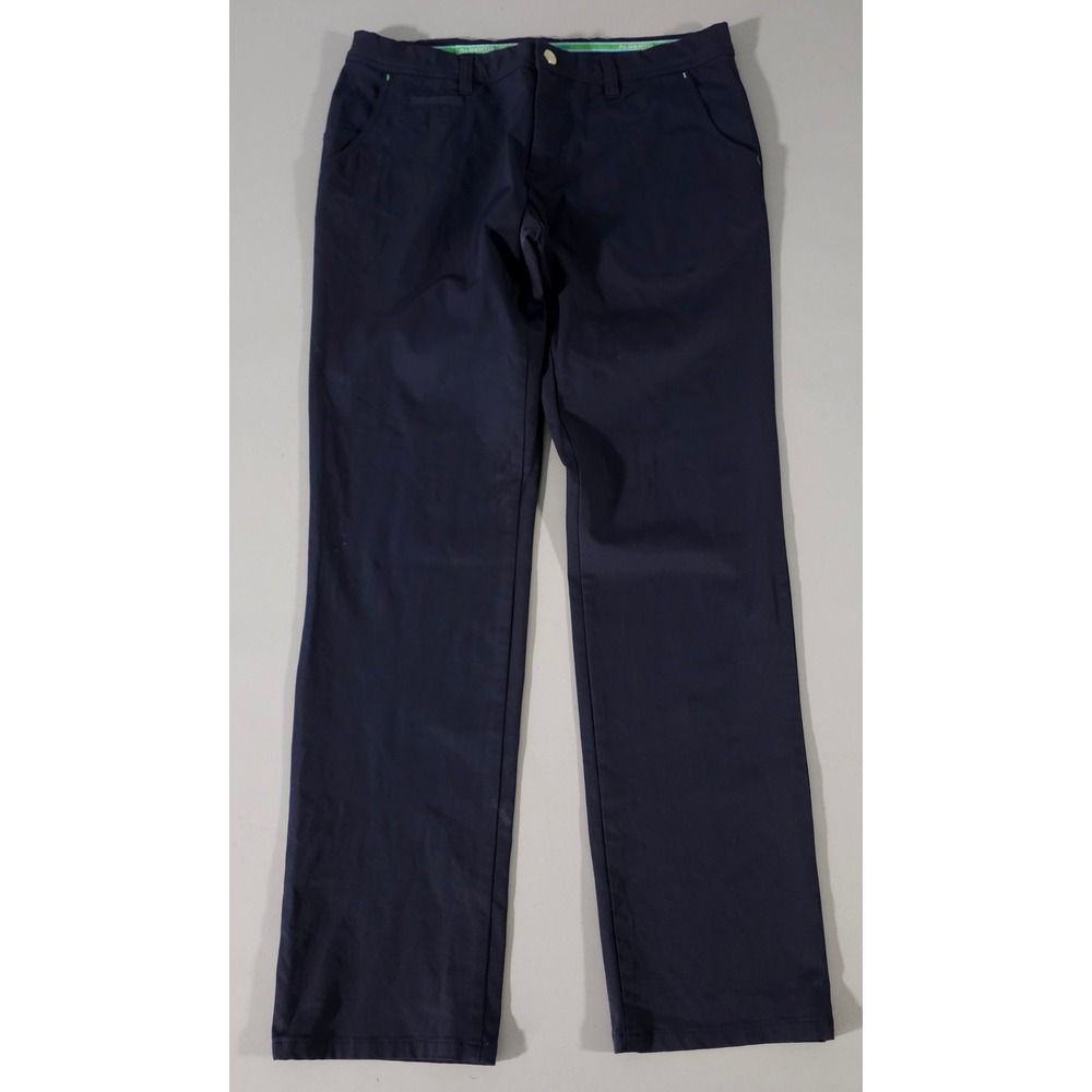 Alberto Golf Pants Mens 50 Navy Blue Rookie 3xDRY Cooler Regular Fit Trousers